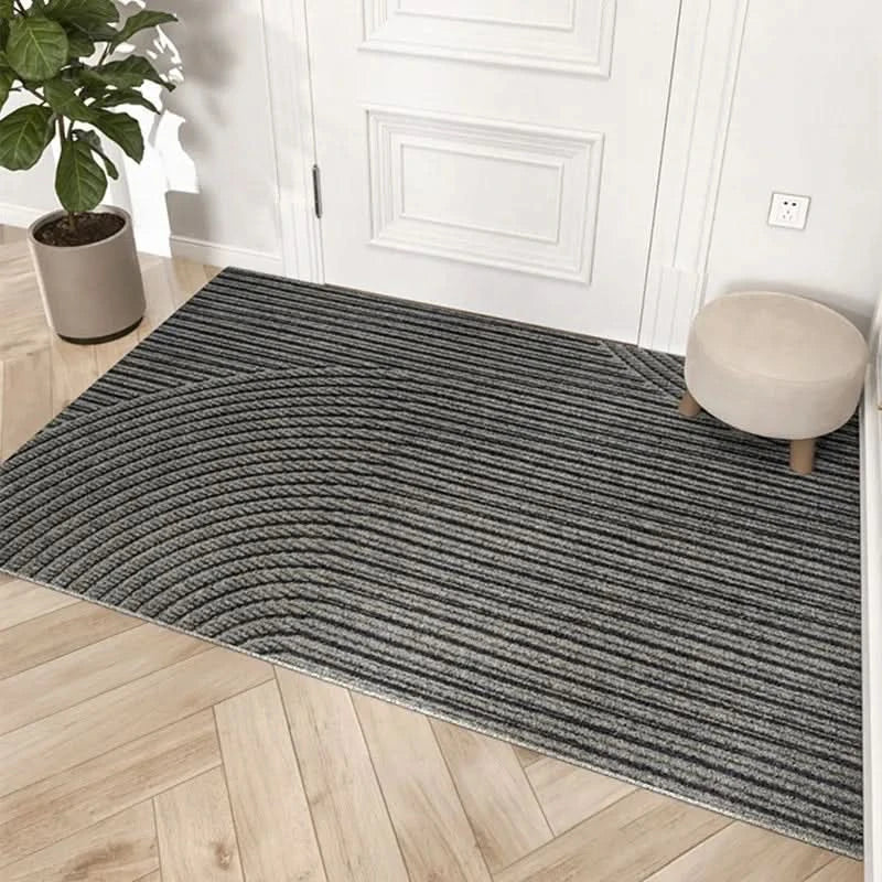 Clean entryway with this modern eco-friendly non-slip indoor doormat. Sustainable dirt trap floor mat.