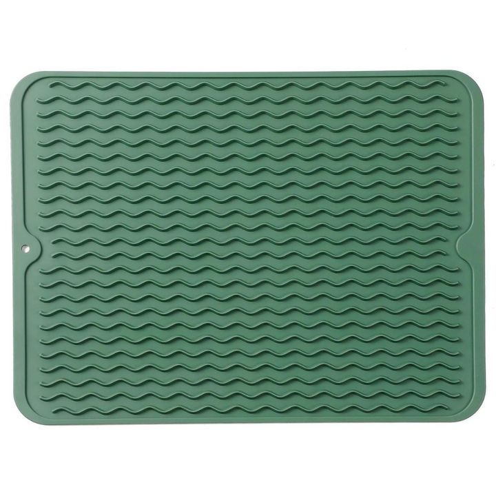 Modern silicone drying mat, enhancing kitchen decor while protecting your surfaces.