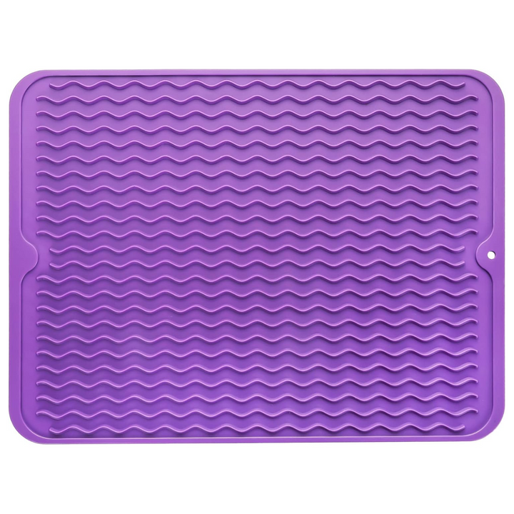 Heat resistant silicone kitchen mat, ideal for protecting surfaces from hot pots and pans.
