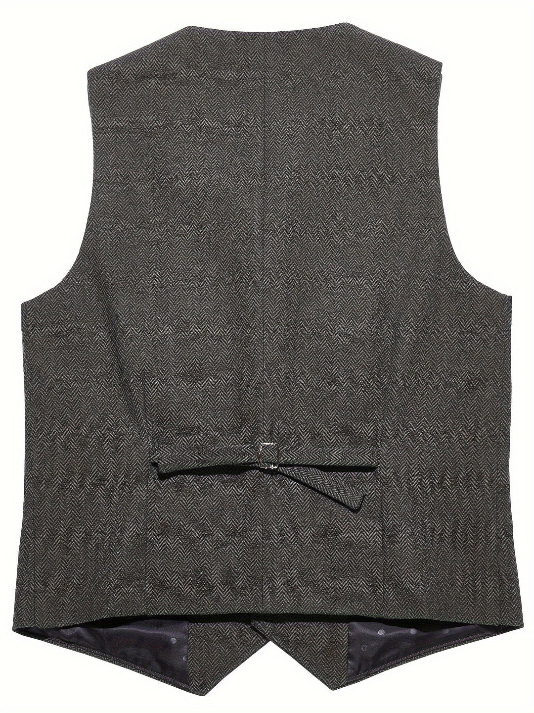 High-quality men's wool blend button vest, essential for a polished winter fashion look.