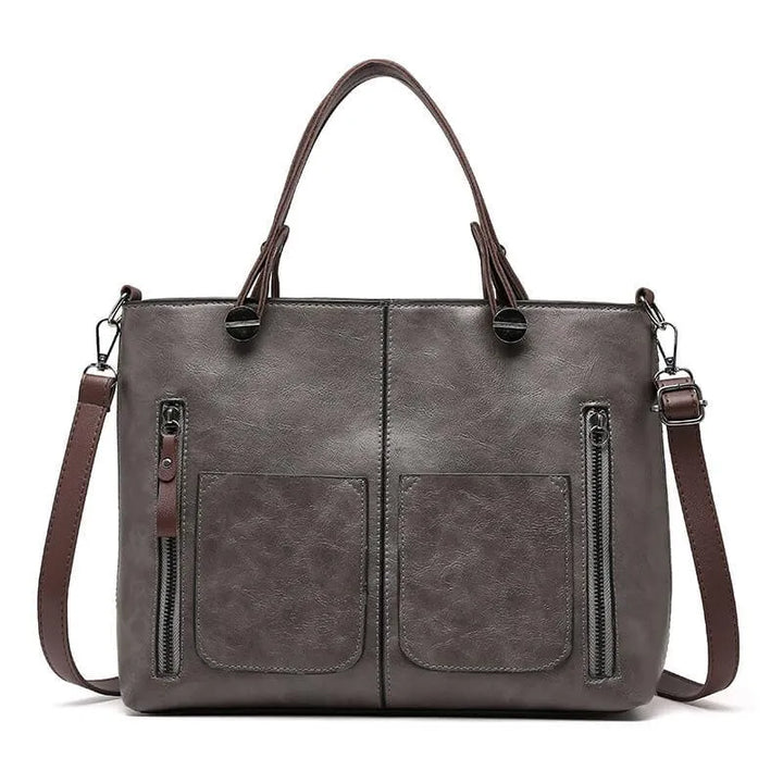 Rich brown Ilse leather shoulder bag. This durable and elegant women's handbag is perfect for everyday use.