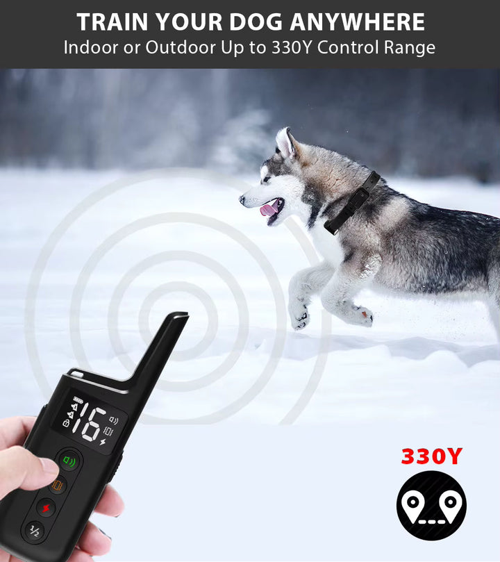 Pet accessory: Unisex remote dog collar with shock/vibration for humane behavior correction & training.