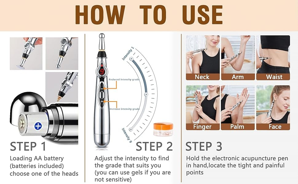 Advanced electronic wellness tool: acupuncture pen for muscle relaxation & relief.