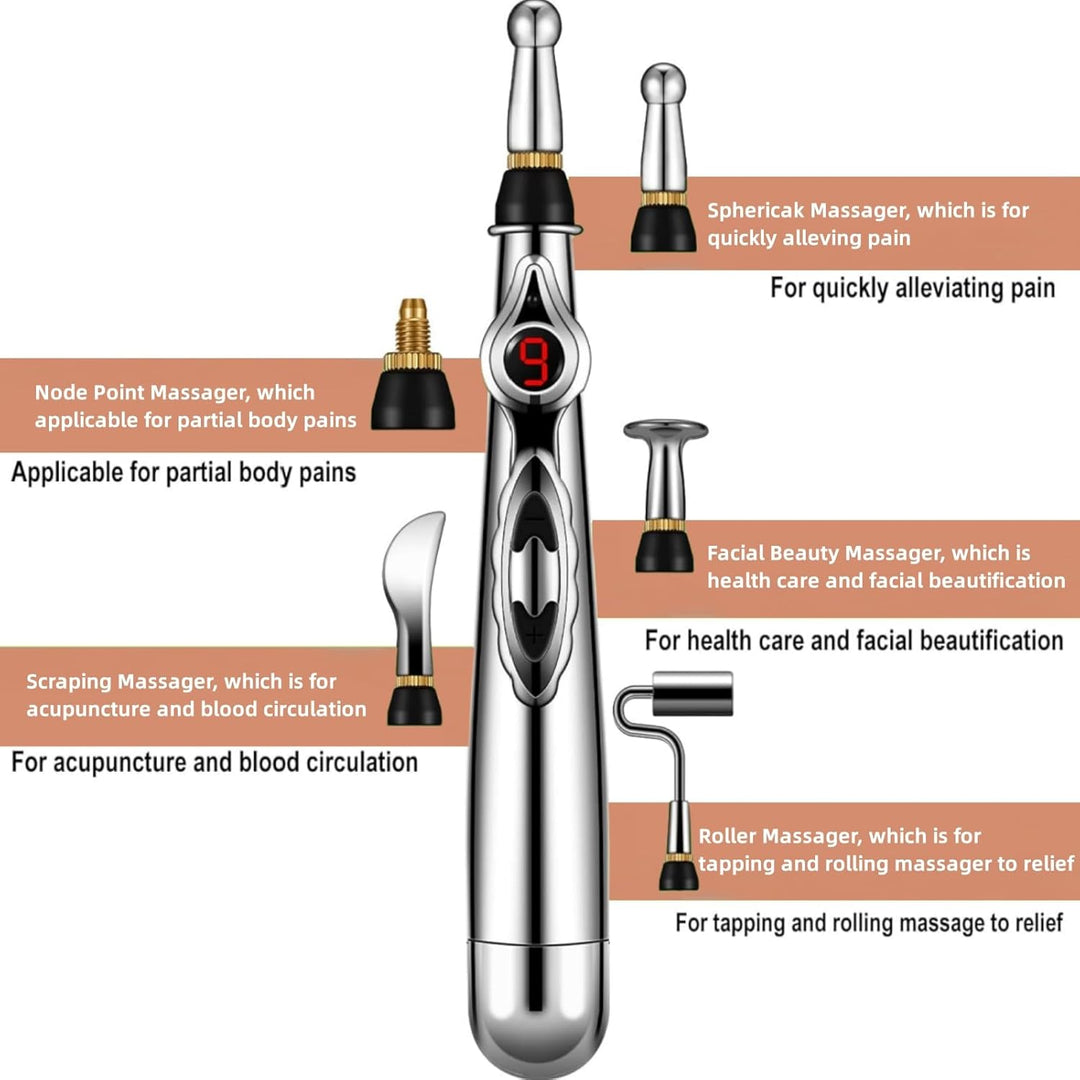 Unisex electronic therapy pen, promoting meridian energy balance for pain relief.