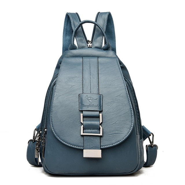 Fashionable women's anti-theft backpack, waterproof & durable for everyday carry & travel use.