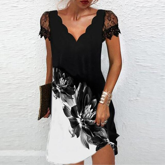 Graceful women's formal wear dress, designed with exquisite accents for elegance.