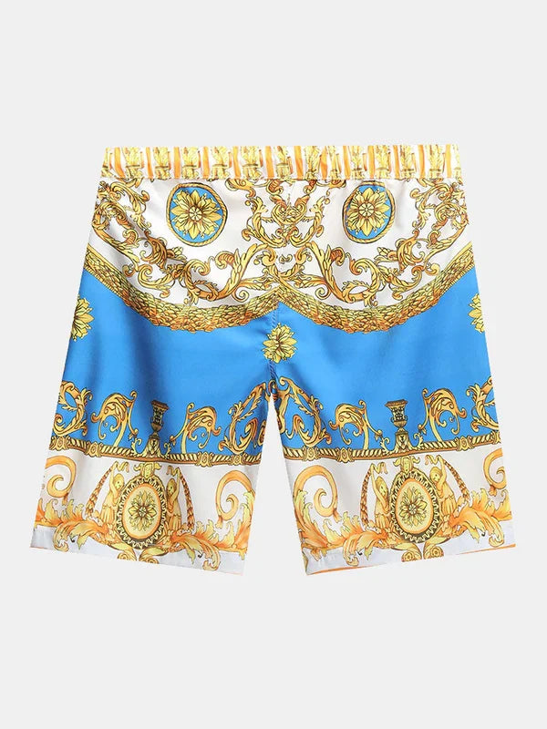 Men's elegant baroque summer outfit, perfect for stylish men seeking unique vacation wear.