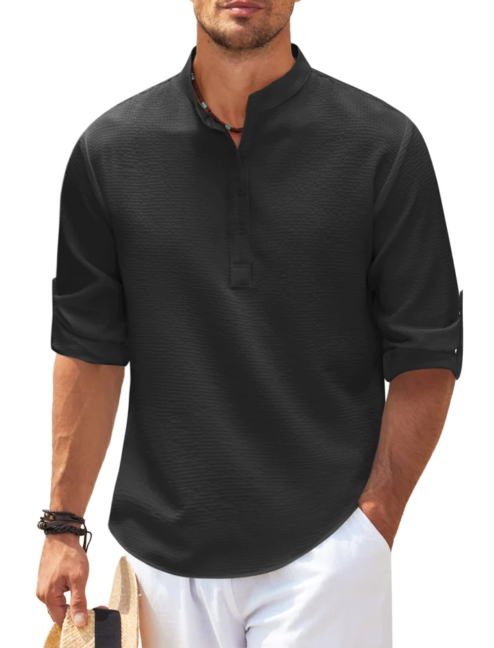 Elite men's urban casual long sleeve shirt, perfect for everyday style & modern fashion.