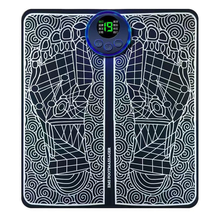 Unisex home therapy EMS foot mat for wellness, pain relief, and improved foot circulation.