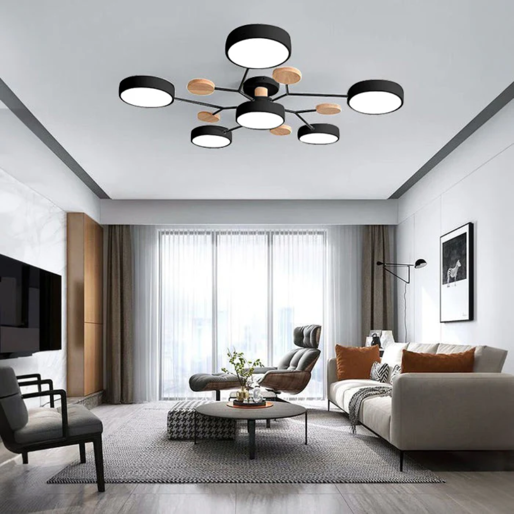 Home decor accent: Modern LED semi flush mount ceiling light, perfect for contemporary homes.