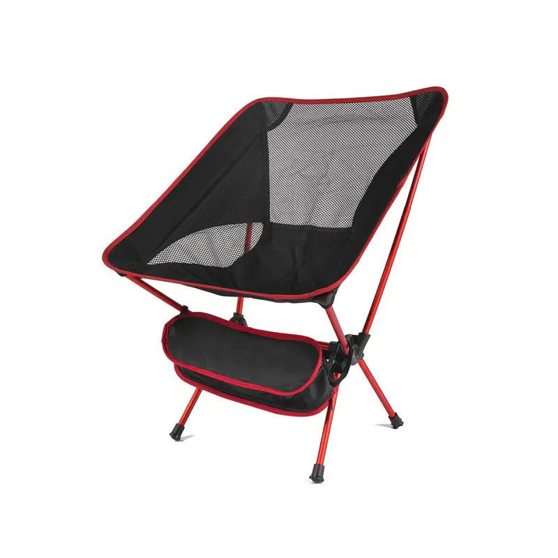 Outdoor folding leisure chair, portable & lightweight, ideal for garden, camping & festivals.
