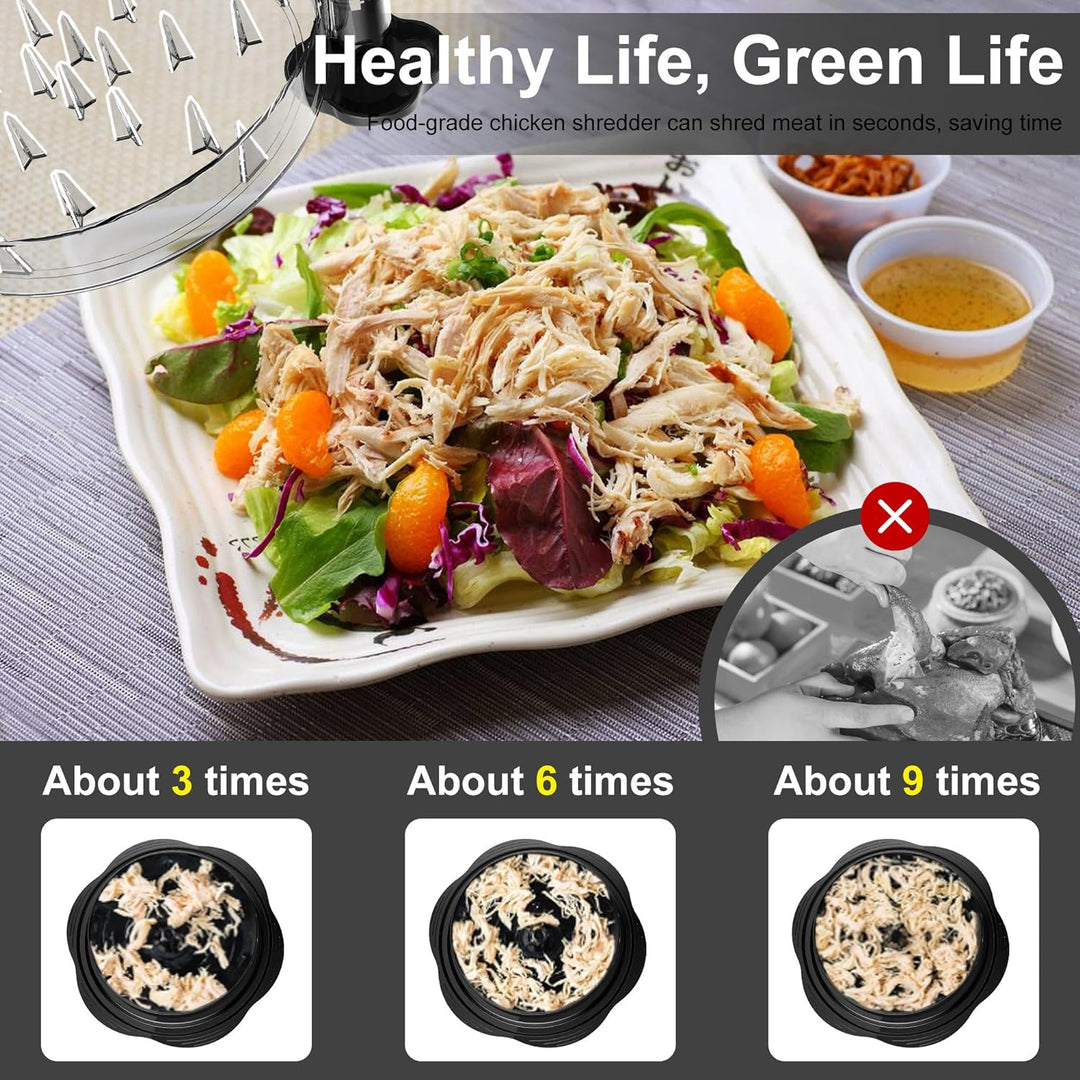 Innovative chicken & meat shredder, an ergonomic solution for faster food preparation.
