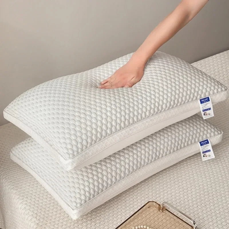 Unisex ergonomic cooling neck support pillow for deep, restful sleep. Ideal for cervical alignment & comfort.