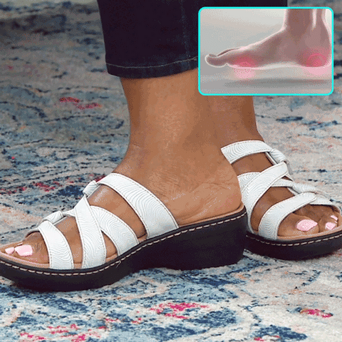 Elegant women's orthopedic sandals, adjustable for comfort, perfect stylish summer footwear.