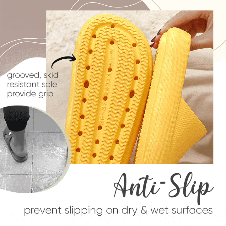 Indoor cloud homewear slippers, offering cozy comfort and soothing pain relief.