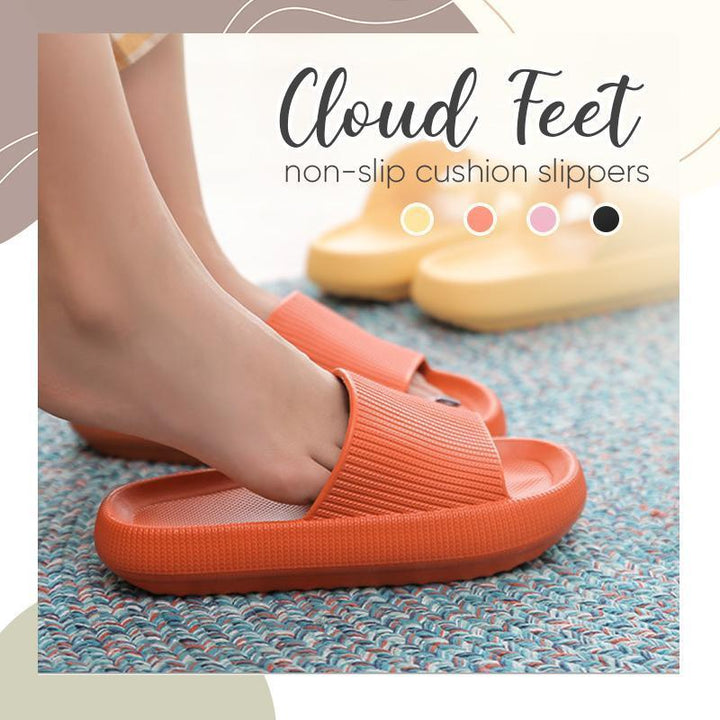 Therapeutic cloud slippers with arch support, ideal for foot care & pain relief.