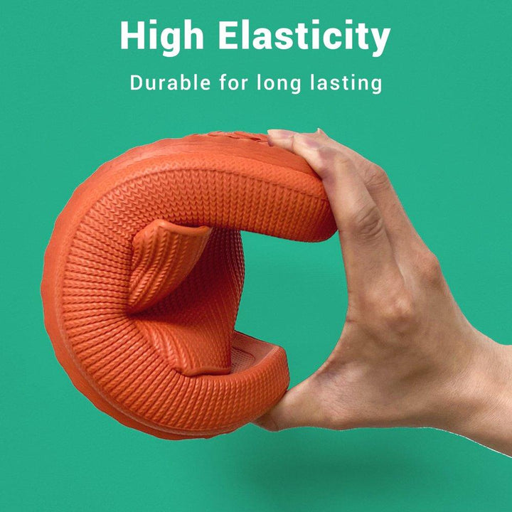 Cloud-like slippers with thick sole, providing arch support and foot pain relief.