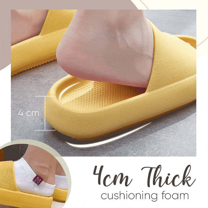 Lightweight unisex cloud slides for all-day wear, ensuring comfort & pain relief.