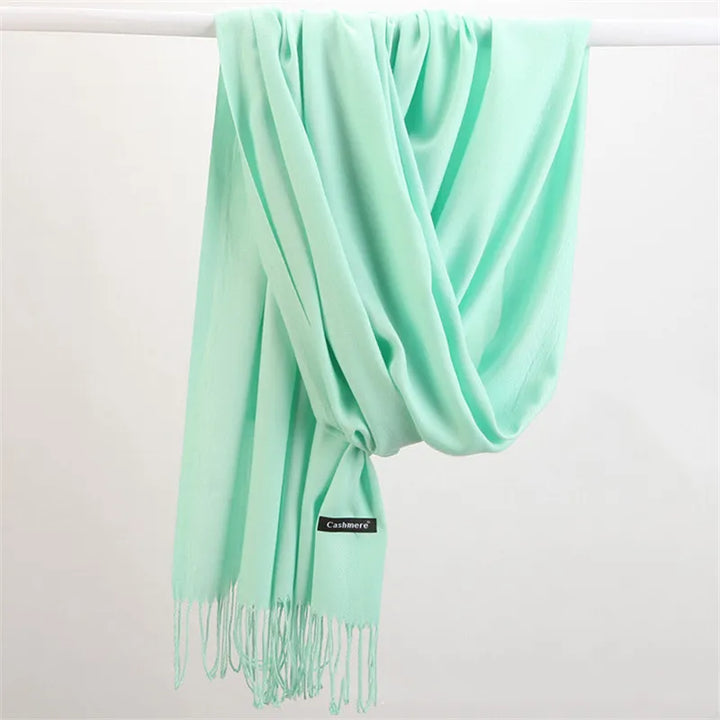 Premium quality women's cashmere scarf, a stylish and warm accessory for cold weather.