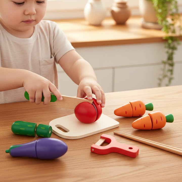 Educational wooden toy for toddlers; Montessori sorting helps develop fine motor skills & cognitive abilities.