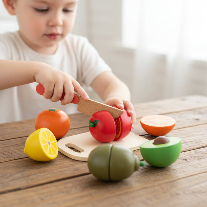 Colorful wooden Montessori sorting toy for kids, enhancing fine motor skills & early development.