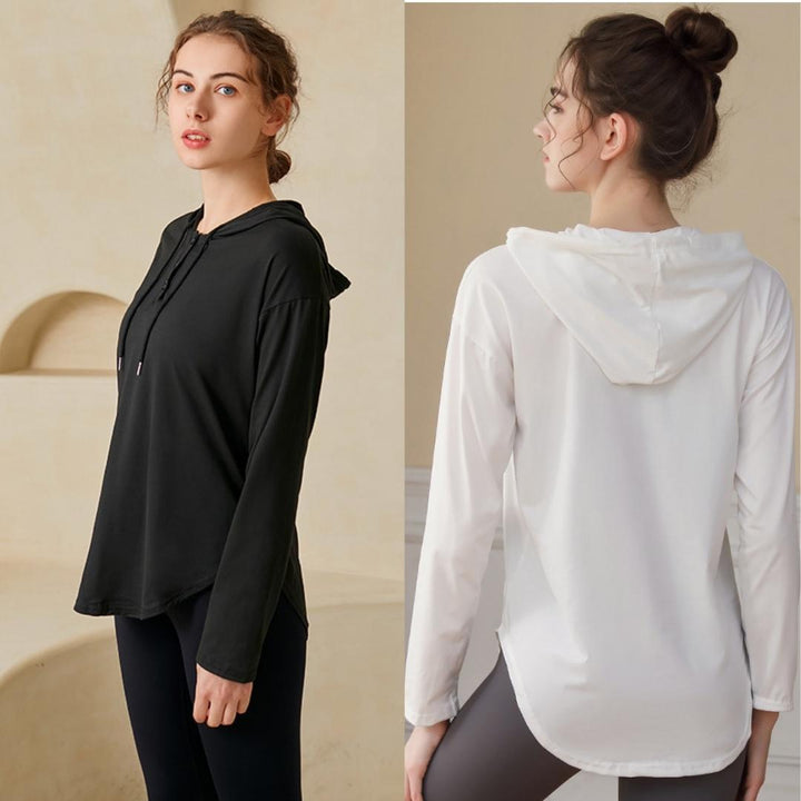 Warm & flexible women's activewear set, including high-waist leggings & workout jacket. Perfect for fitness.