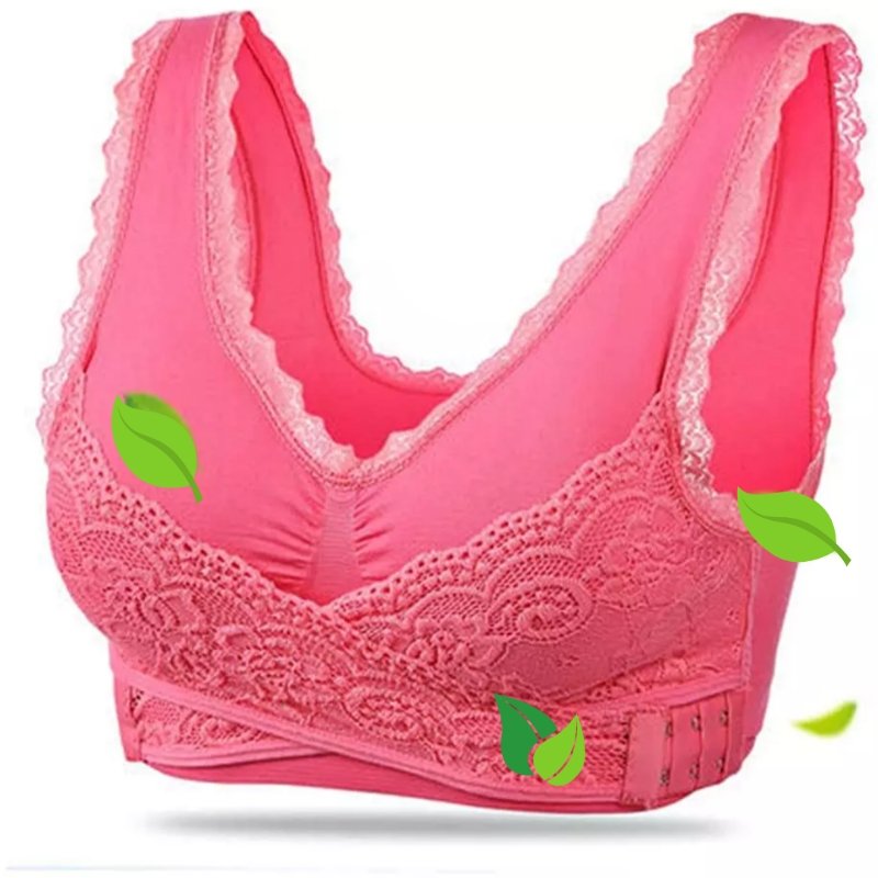 Everyday comfort women's lace bra, wireless and supportive for a smooth, delicate look.