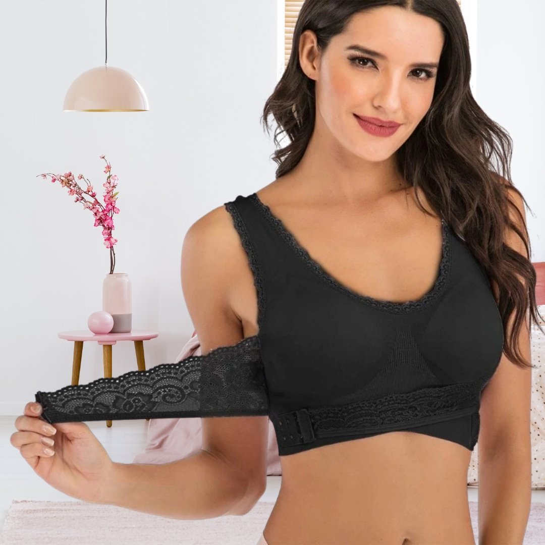 Seamless lace wireless bra for women, ensuring a comfortable fit and light, everyday support.