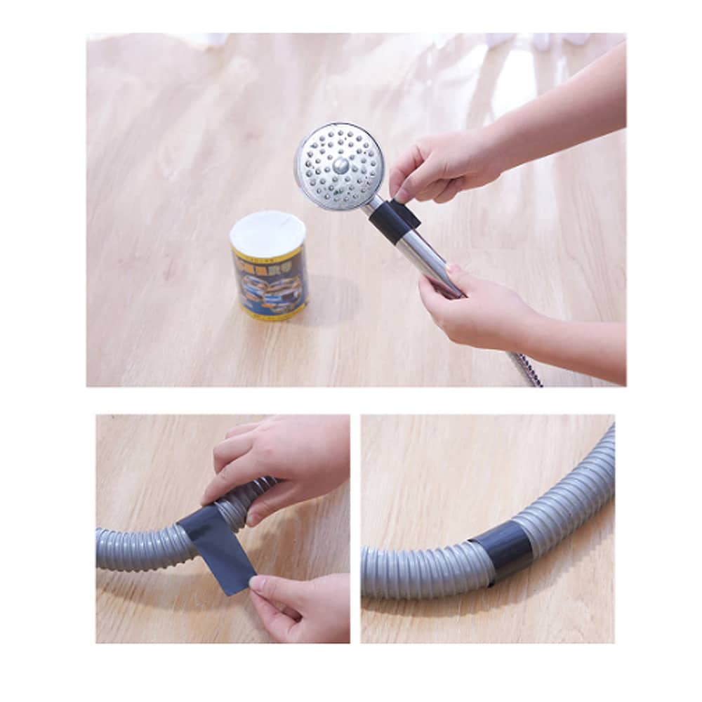 Versatile waterproof rubber tape, 4in wide, provides strong, durable, and leak-proof seal for quick repairs.