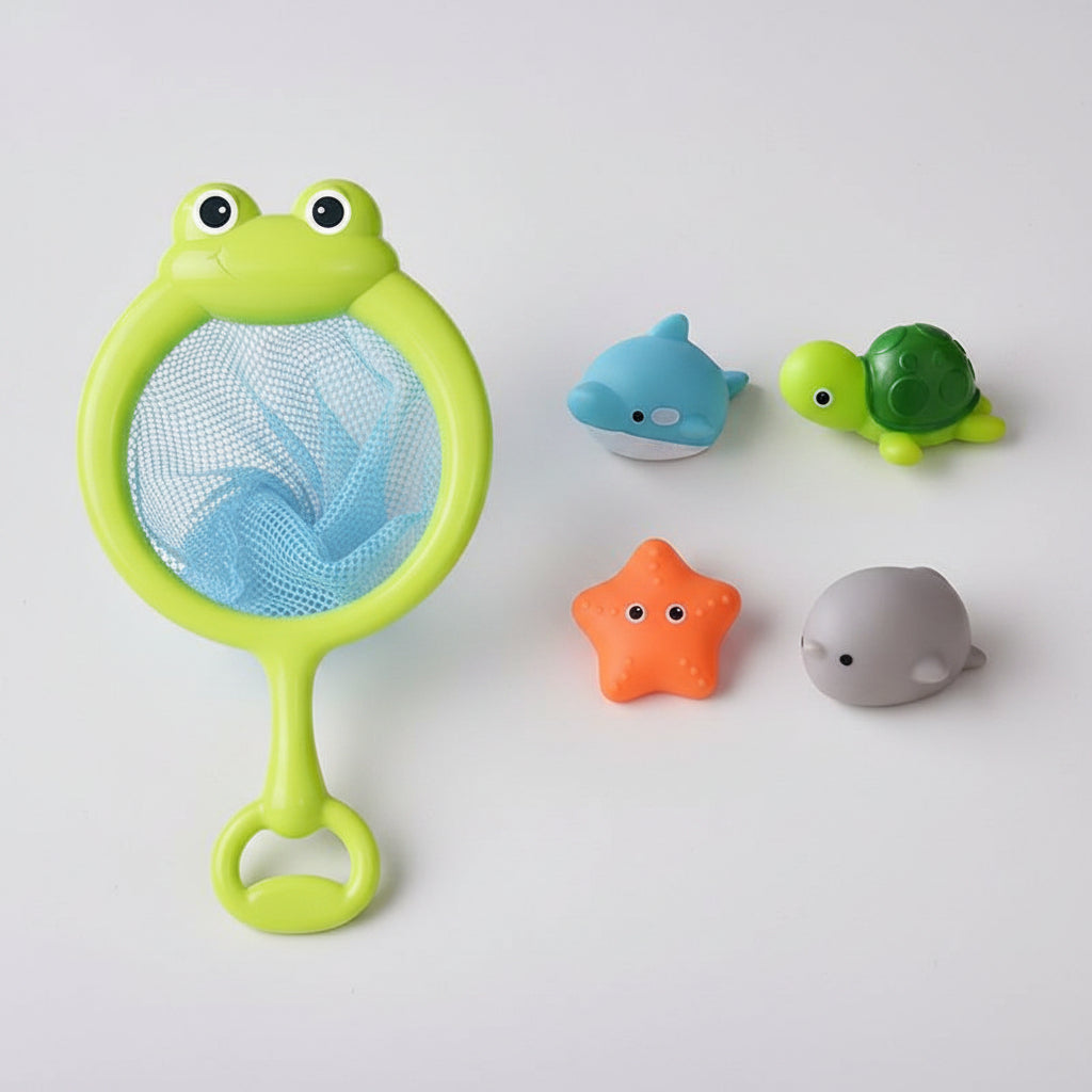 Set of bright LED light-up floating bath toys, perfect for toddlers and children's water play activities.