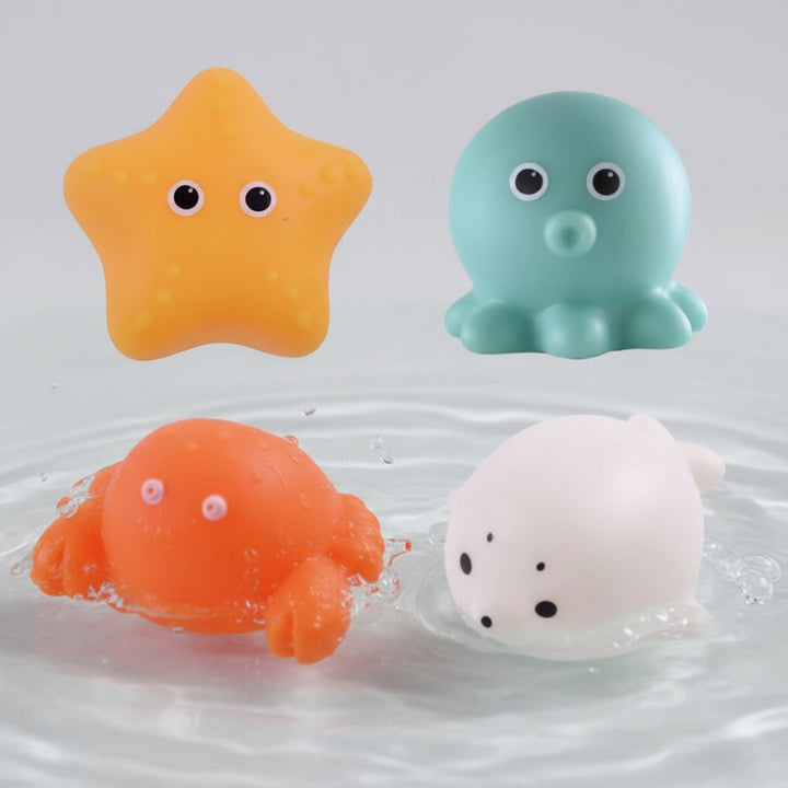 Interactive floating light-up bath toys designed for children, making every bath a joyful and sensory experience.