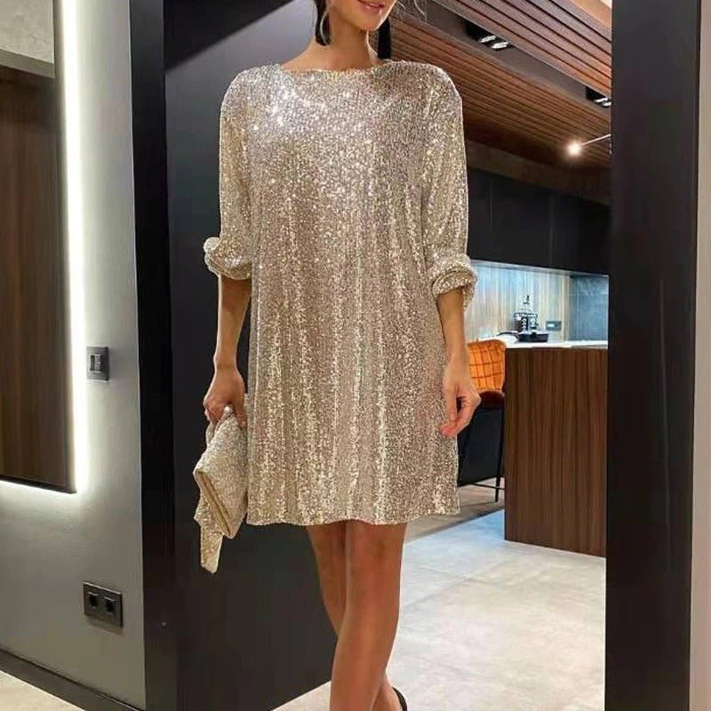 Women's comfortable flowy loose fit party dress. An elegant choice for any special occasion or evening.