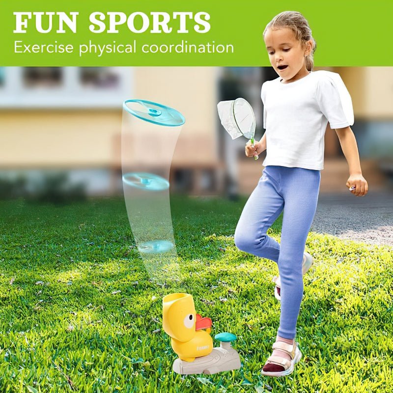 Gift for kids: Battery-free flying disc launcher for exciting active play and outdoor adventures.