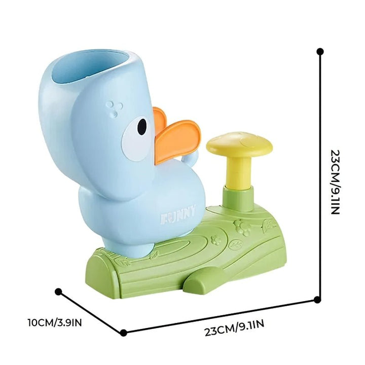 Outdoor and indoor active play toy: Battery-free flying disc launcher for children. Great for all ages.