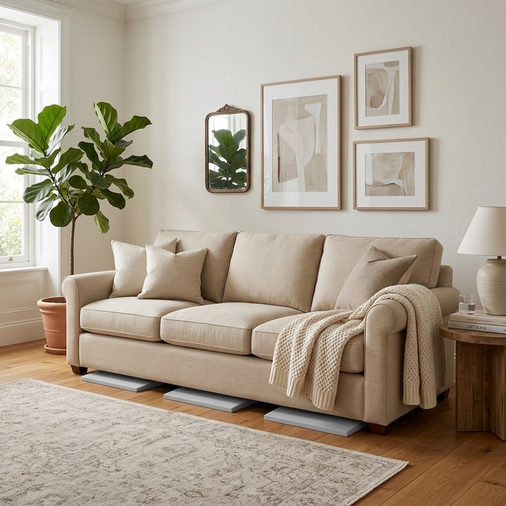 Ergonomic memory foam support pad enhances comfort & prevents sagging for old sofa & couch cushions.