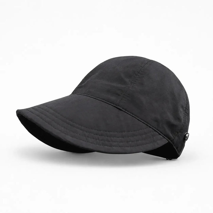 Ladies' foldable wide-brim sun hat, UPF 50+ sun protection for beach, travel & outdoor.