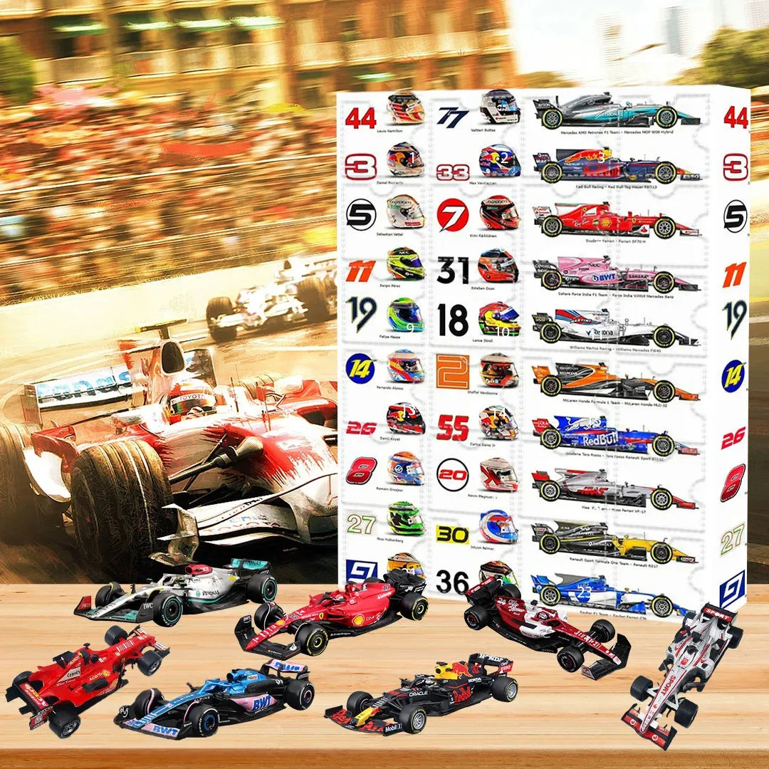 Unisex Formula 1 Advent Calendar with F1 racing collectibles & memorabilia. Perfect Christmas countdown for motorsport fans.
