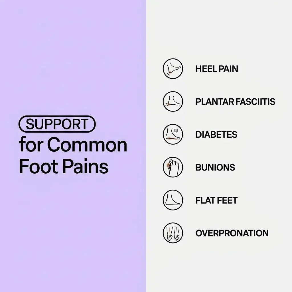 Lightweight orthopedic walking sneakers with cushioned arch support.