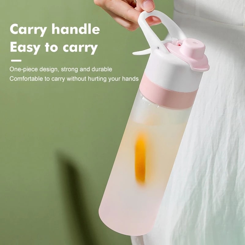 Girls' leak-proof misting water bottle for outdoor adventures and daily hydration.