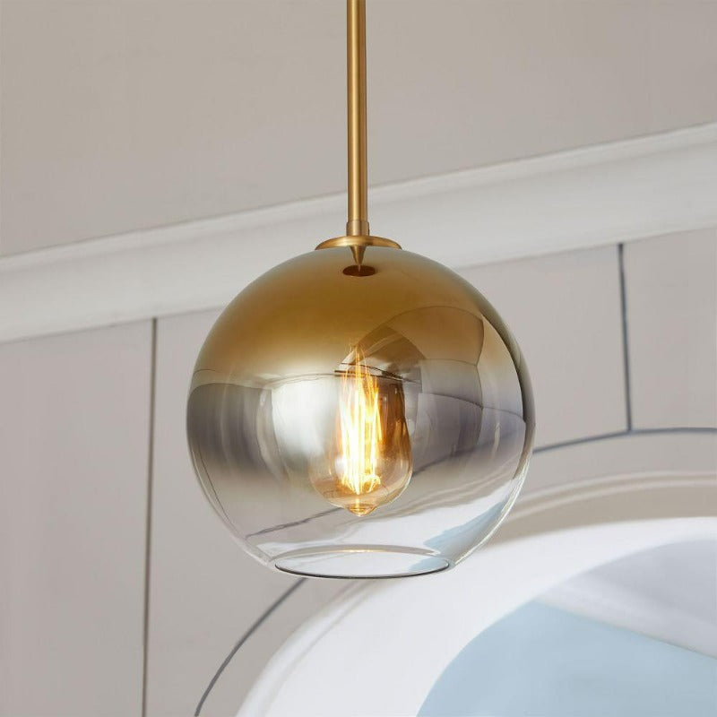 Elegant modern glass pendant light, perfect as a decorative ceiling fixture for any room.