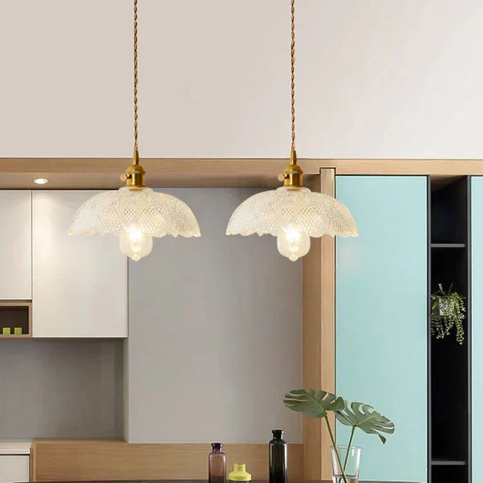 Modern design glass ceiling light, perfect for illuminating dining rooms.