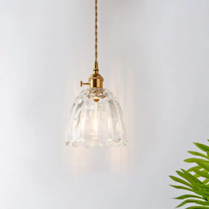 Elegant modern glass lamp, a statement piece for home ceiling decor.