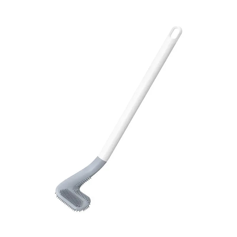 White, blue, or black golf head toilet brush for deep bathroom cleaning and improved hygiene.