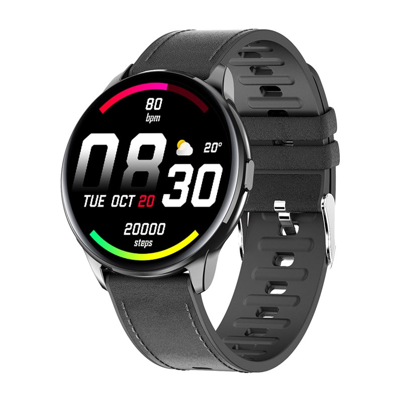 Wearable tech health monitor: Durable unisex smartwatch tracking heart rate, blood pressure, activity.