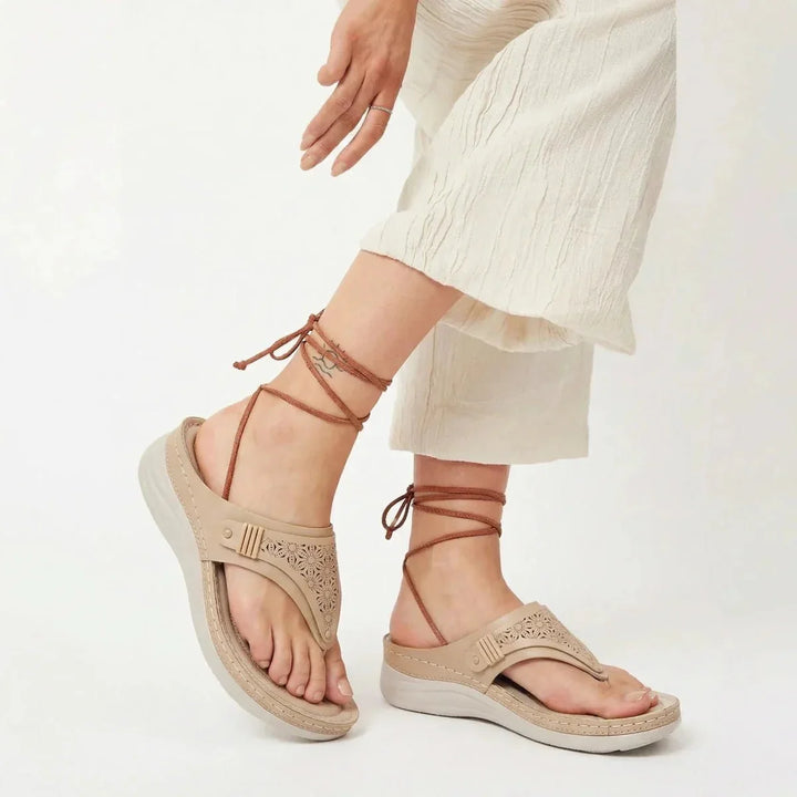 Black orthopedic sandals for women, great for foot pain relief & arch support.