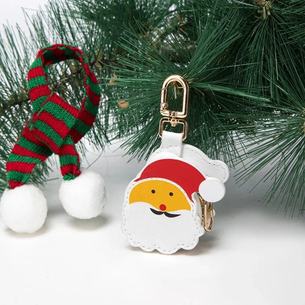 Unique ghost design Halloween & Christmas keychain, a practical mini storage bag and festive novelty gift.