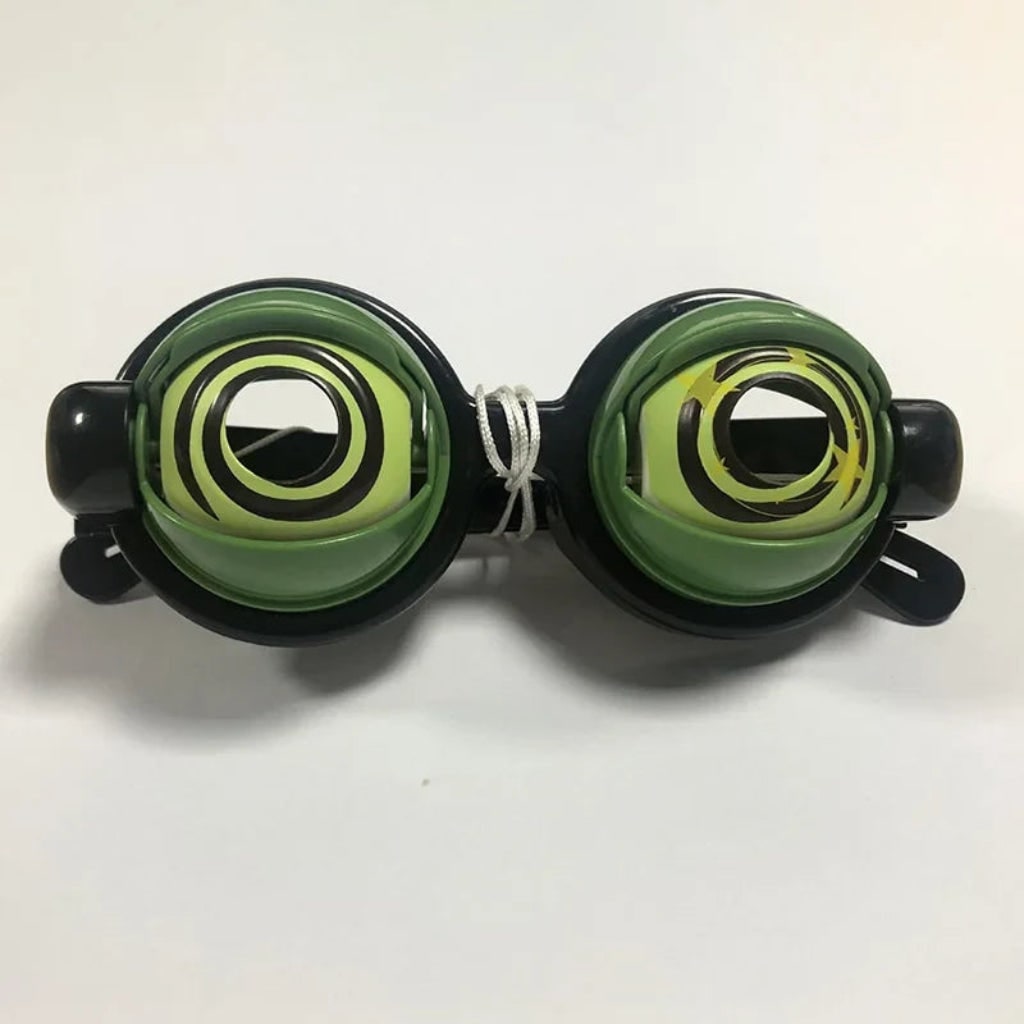 Green Halloween novelty glasses, ideal party supplies for costume accessories, dress-up, or fun photo booth props.
