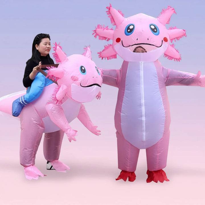 Adult inflatable Halloween costume, featuring a funny cartoon design for standout party fun.