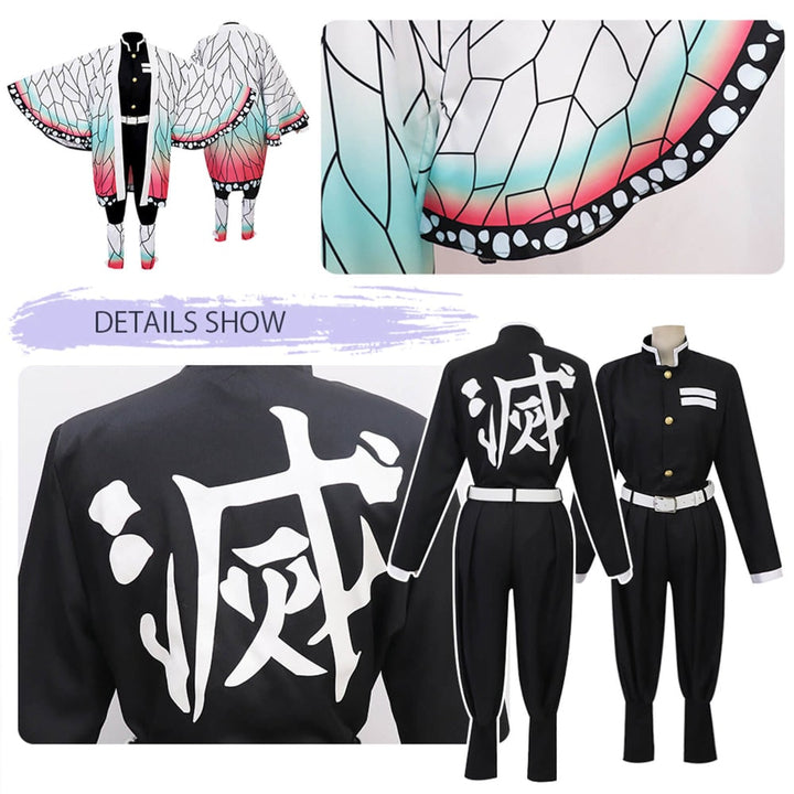 Japanese-style Girls' Kimono Cosplay Set, a full anime costume for Halloween and themed parties.