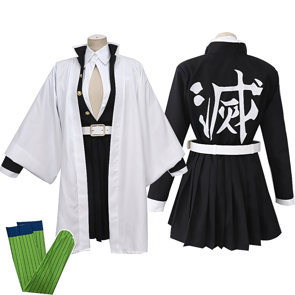 Young girl's Anime Kimono Costume set for Halloween, cosplay, and dress-up fun. Character outfit.